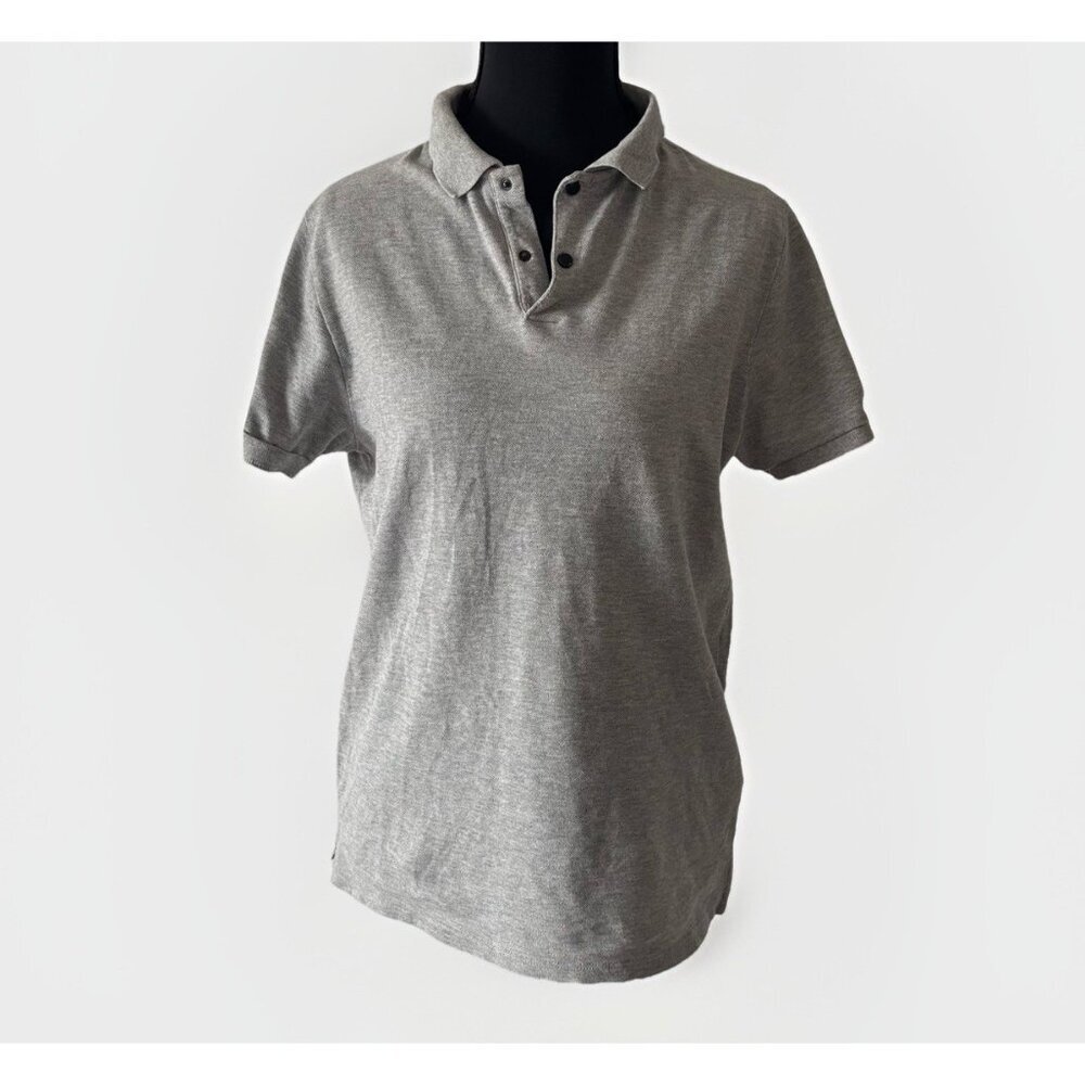 Sandro Paris Womens Polo Top Size S Gray Short Sleeve Capsule Sporty